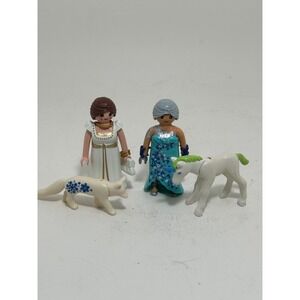 Playmobil Figures Set Fantasy Women Winter Fox and Baby Unicorn Teal White